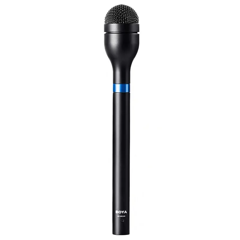 BOYA BY-HM100 Handheld Microphone Alloy Omni Directional Dynamic XLR Mic for Speech Presentation Video Interview BY-WXLR8 Pro