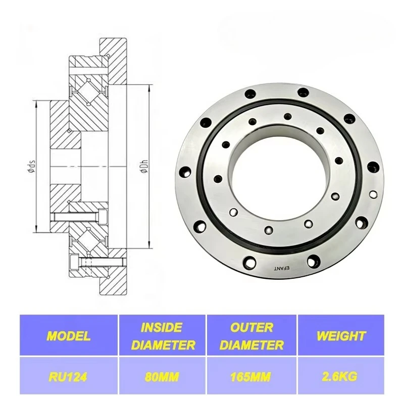 Slewing bearing RU124 (G) RU124X RU148 (G) RU148X Crossed roller bearing