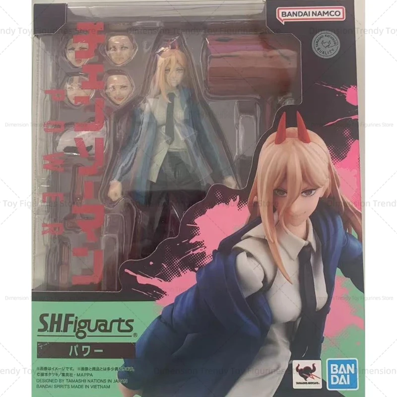 Figurka Bandai Chainsaw Man POWER S.H.Figuarts Anime, zabawka kolekcjonerska, ozdoba, prezent dla chłopców i dzieci, dostępna od ręki.
