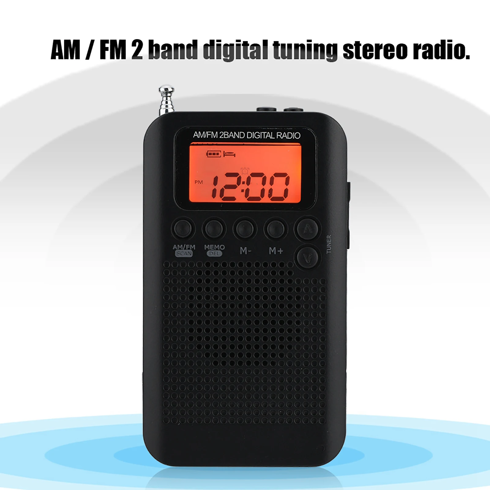 AM/FM-Stereoempfänger AM FM Digitalradio 2-Band-Stereoradio Digitales Tuning-Radio Radio Tragbarer ICD-Bildschirm