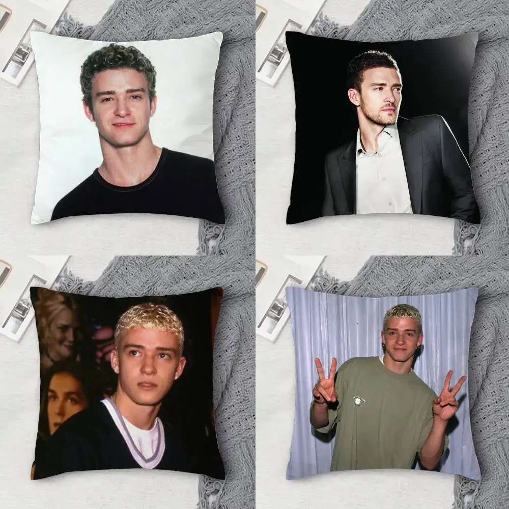 

J-Justin Timberlake Double-sided Printed Square Decorative Cushion Cover for Sofa Living Room Home Decor