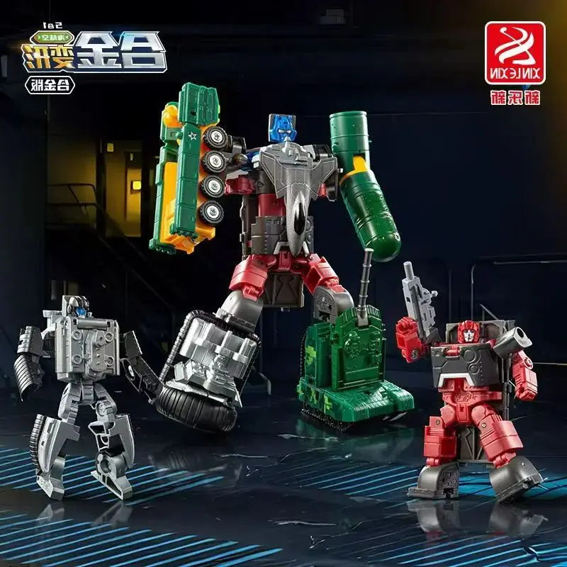 合金変形おもちゃ海、陸、空五つ星ロボット戦車戦闘機空母船少年