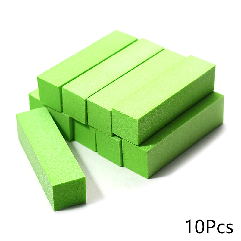 10pcs Nail File Colored Frosted Block Wear Resist Sandpaper Nail Files Pedicure Manicure Polishing Tools