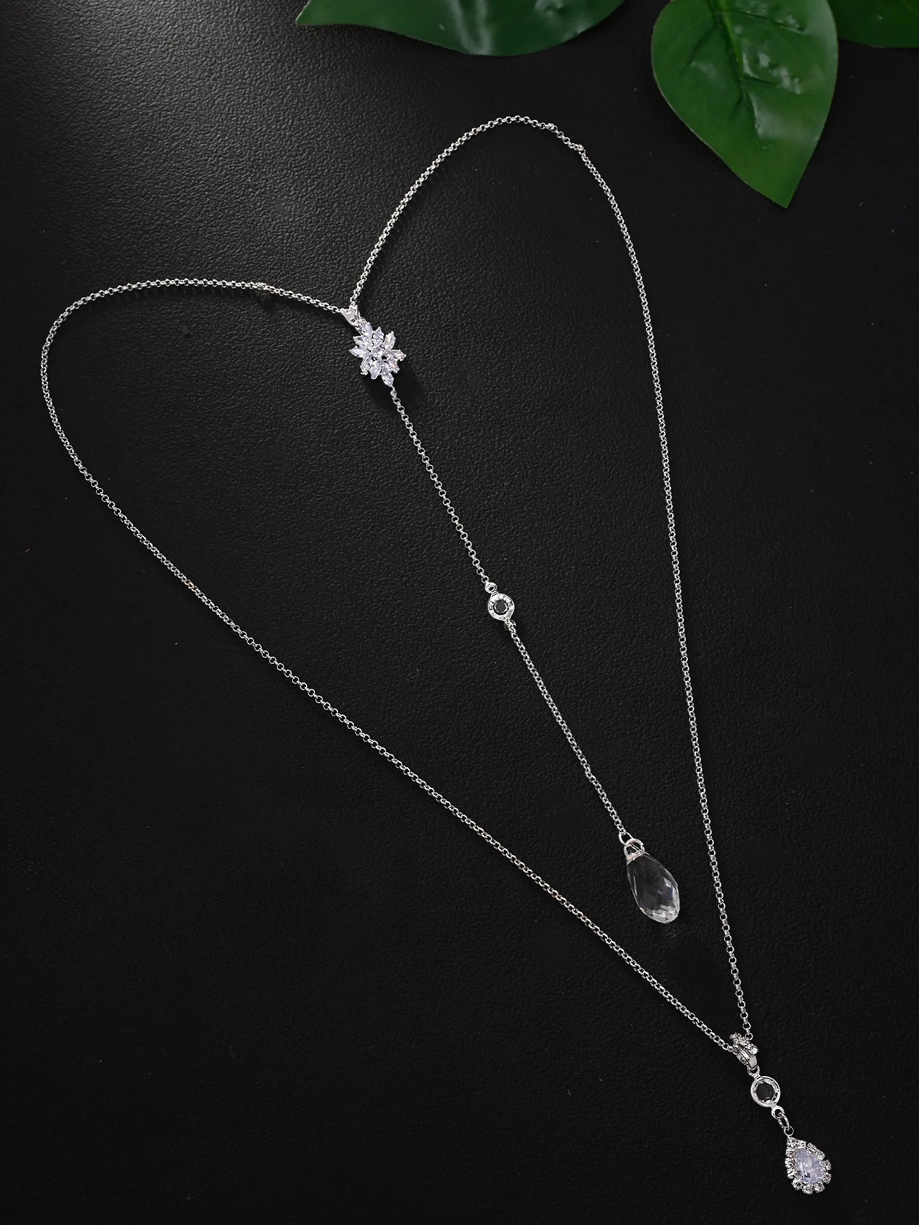 Rhinestone Waterdrop Back Neck - Body Jewelry For Backless Dress ulasan dan harga