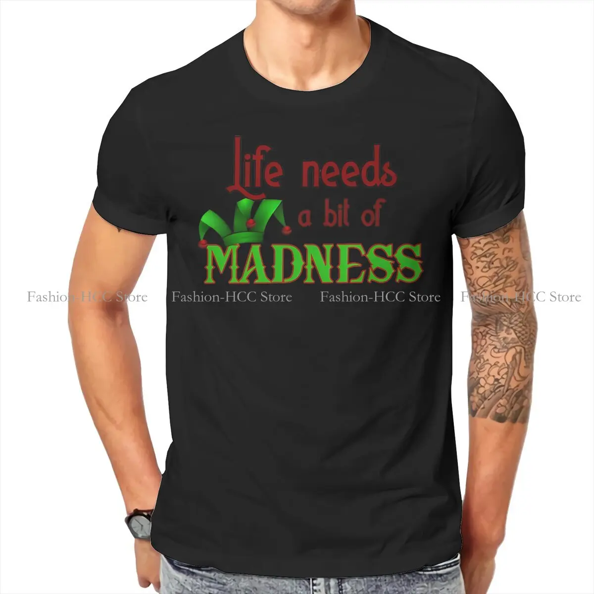 Hey Riddle Riddle 100% Cotton TShirts Life Needs A Bit Of Madness Clown Distinctive Homme T Shirt Funny Size S-6XL