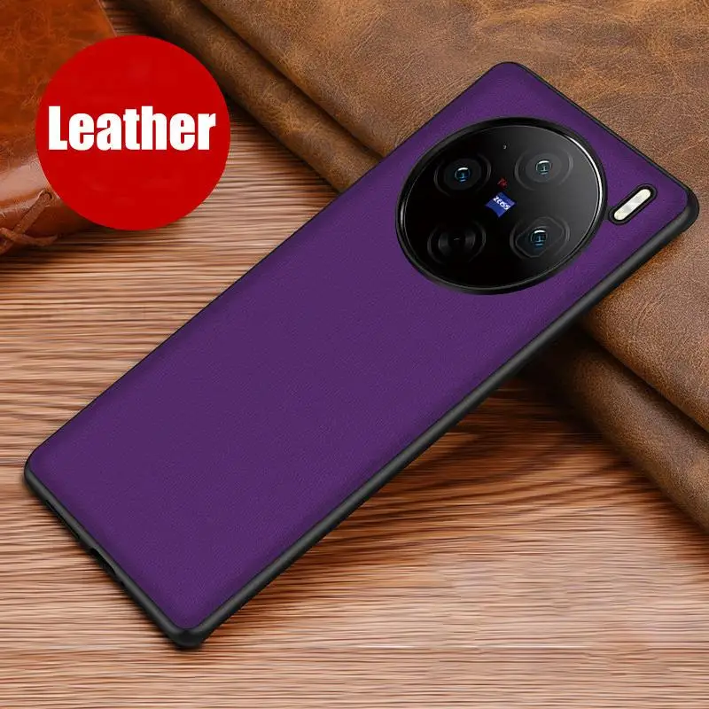 

For Vivo X100 X90 Pro Plus Leather Shockproof Phone Ultra Slim Case For VIVO X90S X80 Pro Protective Cover For Vivo X90 X100 X80