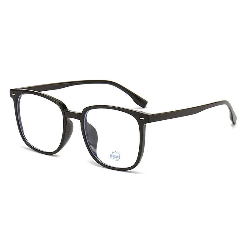 Gafas clásicas cuadradas Anti luz azul para hombres y mujeres, lentes transparentes, gafas de computadora, moda Simple, montura grande, gafas de oficina