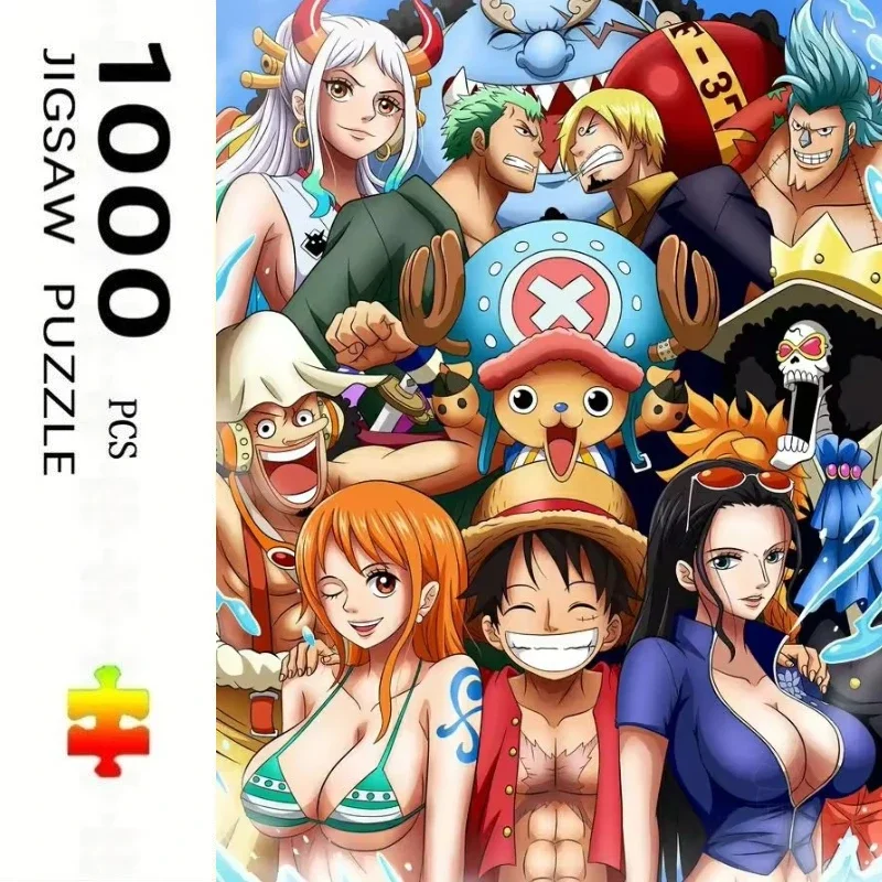 Luffy Japan Anime One Piece New Style Educational Puzzle Difficult Challenge Leisure Decompression Jigsaw Puzzle
