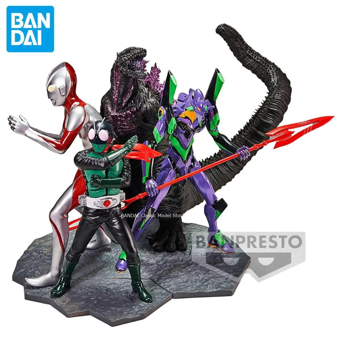 Birthday Gift Ornaments Genuine Official Banpresto Evangelion Unit Shin Kamen Rider Ultraman Godzilla Figure Anime Boxed Model