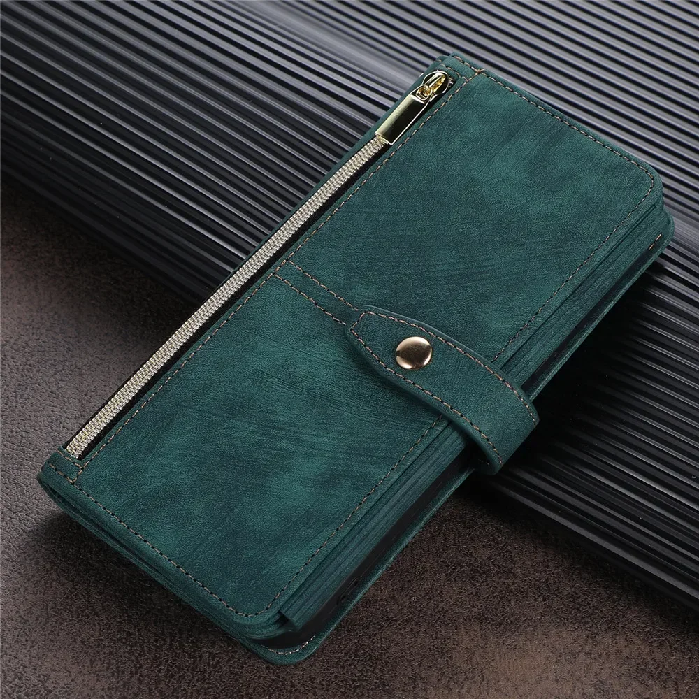 For Xiaomi Redmi Note 13 Pro Plus 5G Crossbody Leather Zipper Wallet Case For Redmi Note 12S 11S 11E 10S 12 11 10 Pro Max Cover