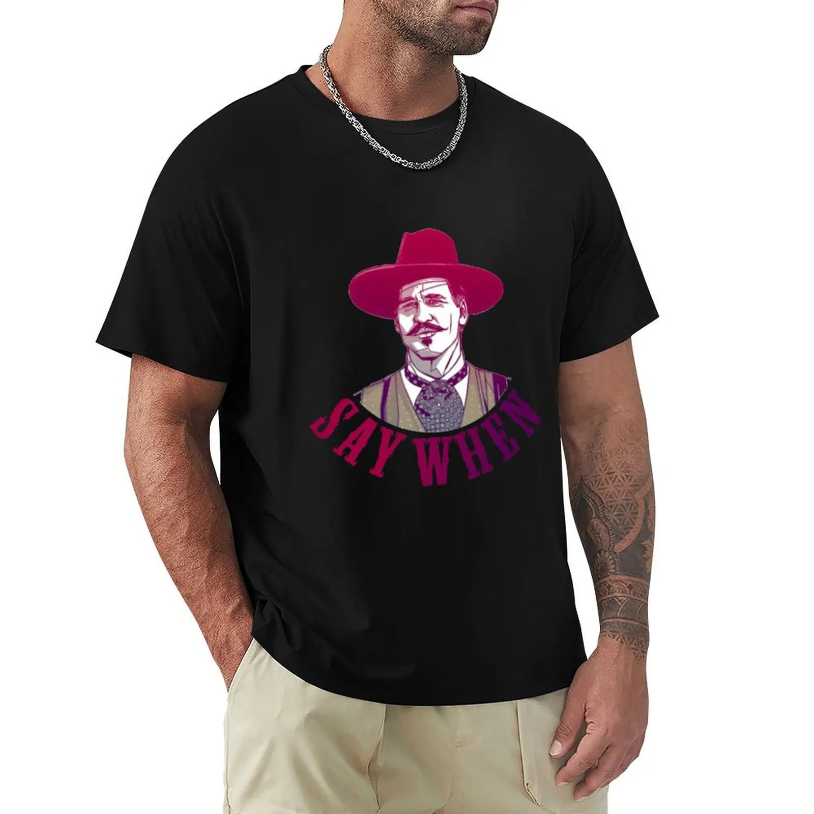 

I'm Your Huckleberry - Say When Retro Vintage T-Shirt custom shirt oversizeds summer clothes men clothings