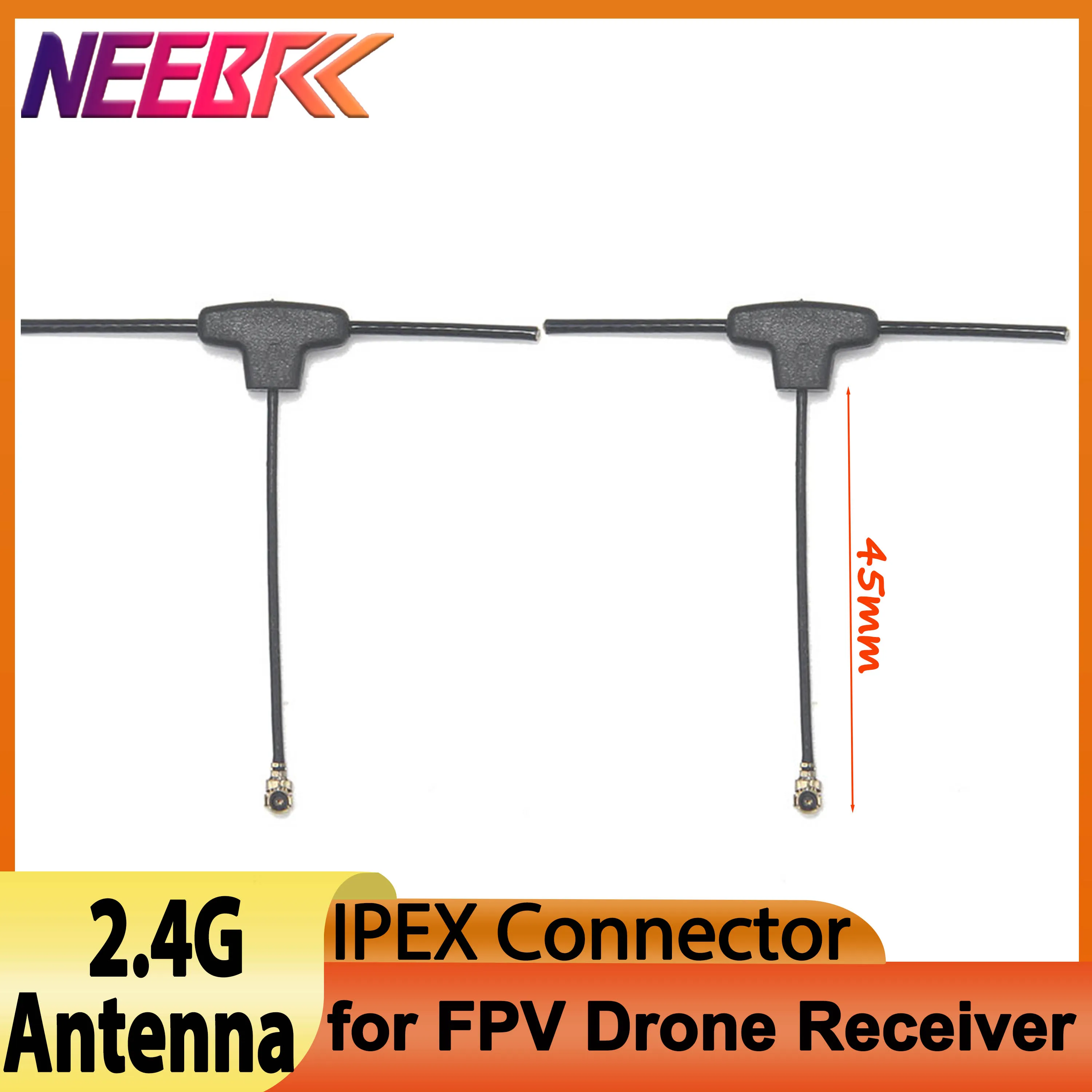 

1/2/5/10PCS 2.4G T Type Receiver Antenna 45mm IPEX for RC Long Range Freestyle FPV Racing Drone Multicopter Quadcopter DIY Part
