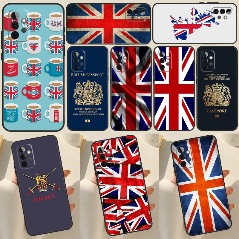 Union Jack British England UK Flag Case For Samsung Galaxy A13 A33 A53 A73 A51 A71 A50 A12 A22 A32 A52 A72 A52S A21S Cover