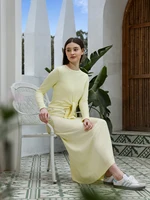 AP SS25 Women Wrap Ribbed T-shirt Lady Blend Slip Dress 5 Color - Image 4