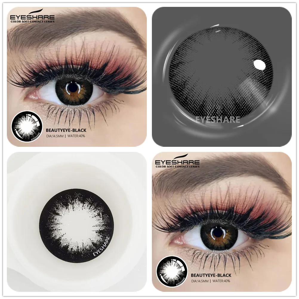 EYESHARE Contact Lenses DIAMOND Series Color Contact Lenses Pupils Beauty Makeup Blue Contacted Lens Cosmetic for Eyes