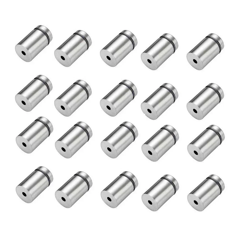 20Pc Glass Display Stand Mounting Bolt 20mm Stainless Standoffs Sign Advertisement Fixings Advertising Nail Hardware Accessories