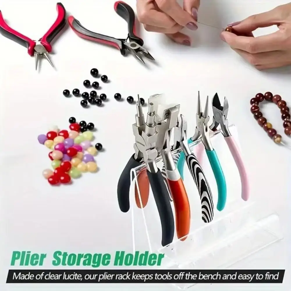Space Saving Design Acrylic Pliers Holder Display Rack Modern Jewelry Tool Organizer Holder Stand Transparent