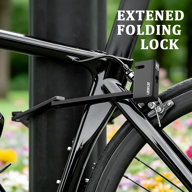 

JINJING Bicycle Lock High Security Anti-Theft MTB Road Fold Lock Heavy Duty Safety Road Cycling Electric Locks
