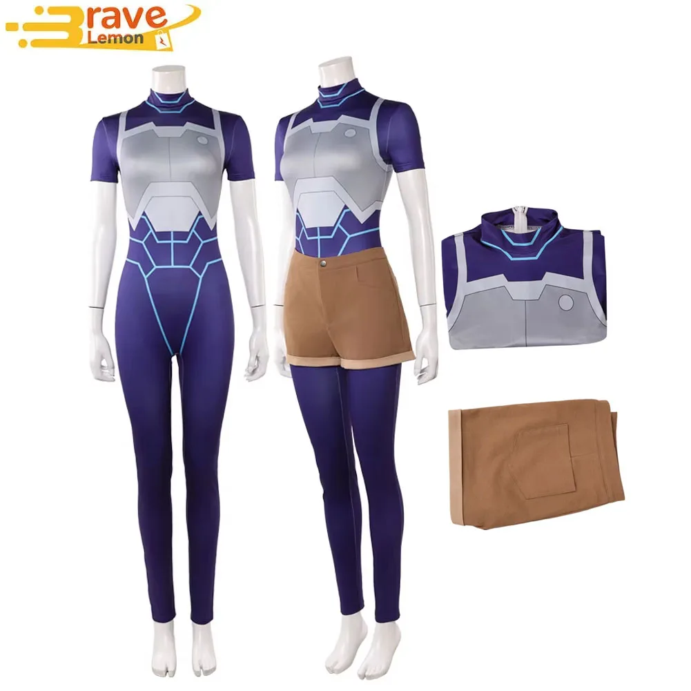 

Women Fantasia Tech Jacket Cosplay Costume Anime Invincible Jumpsuit Pants Disguise Clothing for Female Halloween Carnival Suit