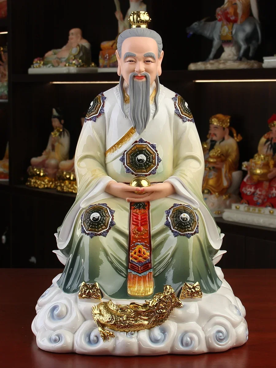 Tai Shang Lao Jun The statue of the founder of Sanqing Road Yuanshi Lingbao Moral Heavenly Sovereign Home offering ornaments