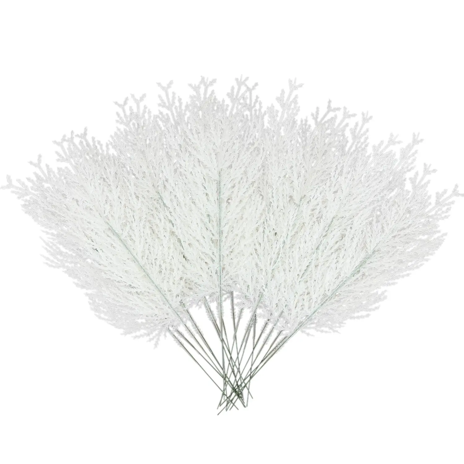 White Pine Needles Artificial Christmas Tree Ornaments DIY Leaf Branches Wreath Home Garden Decoration New Year Party Supply