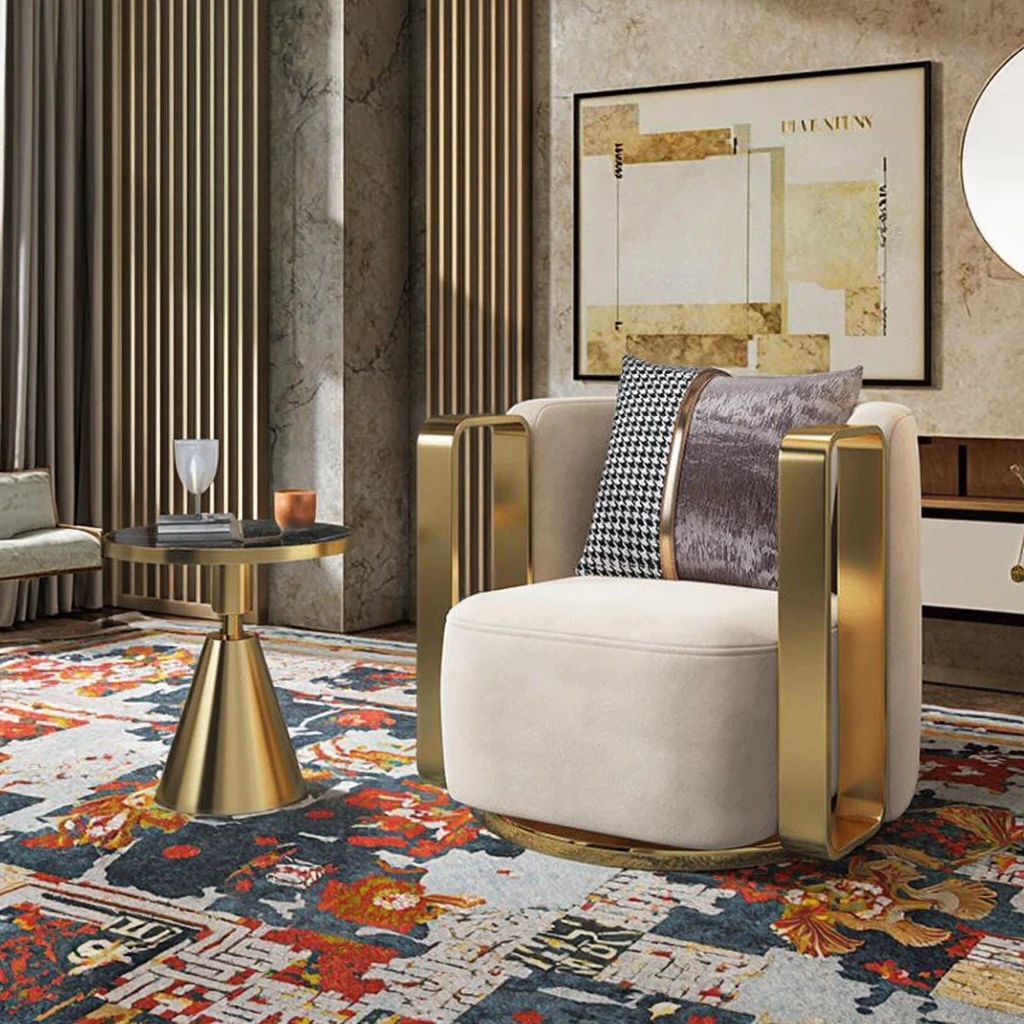 Moderne Wohnmöbel Wohnzimmer Sofa Stuhl Luxus Einzel Leder Arm Drehstuhl Möbel Freizeit Stuhl