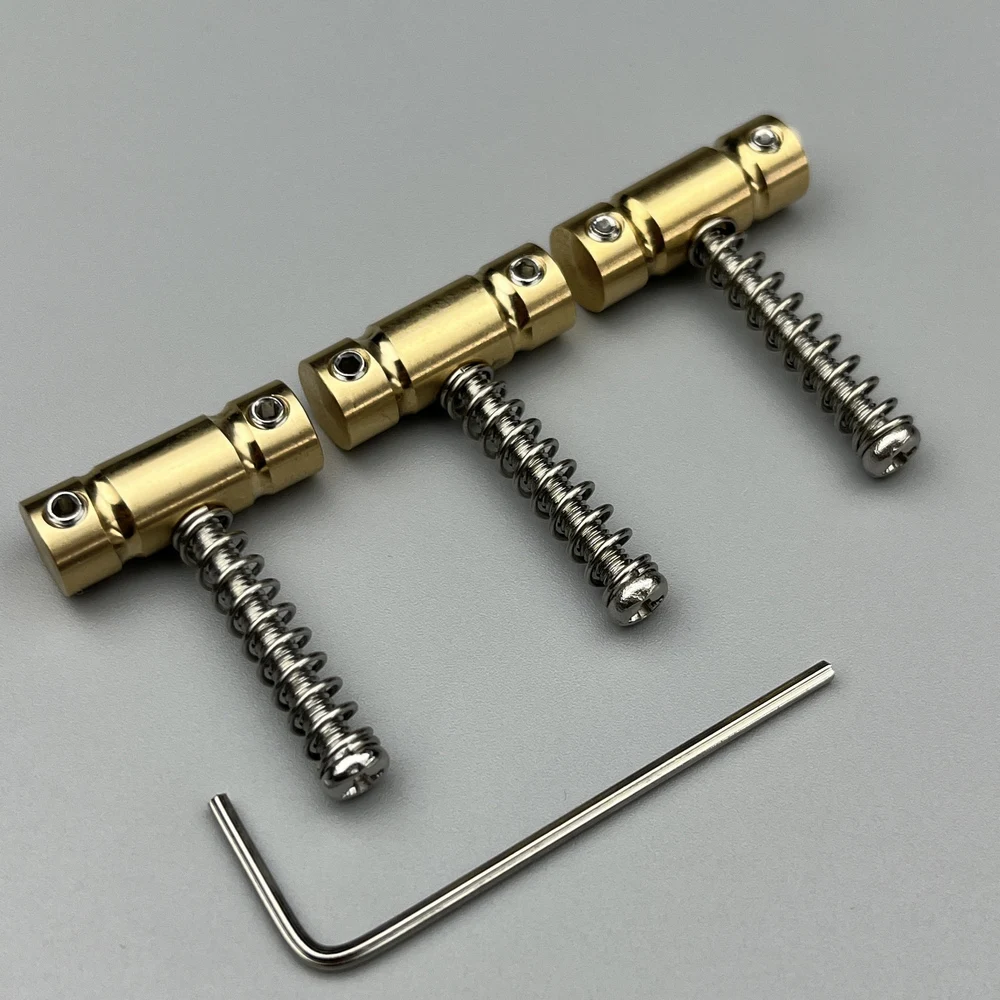 3 pcs In-Tune Goto Compensated Guitar Bridge Saddles Brass Material For TL Well 10.8 mm String Spacing