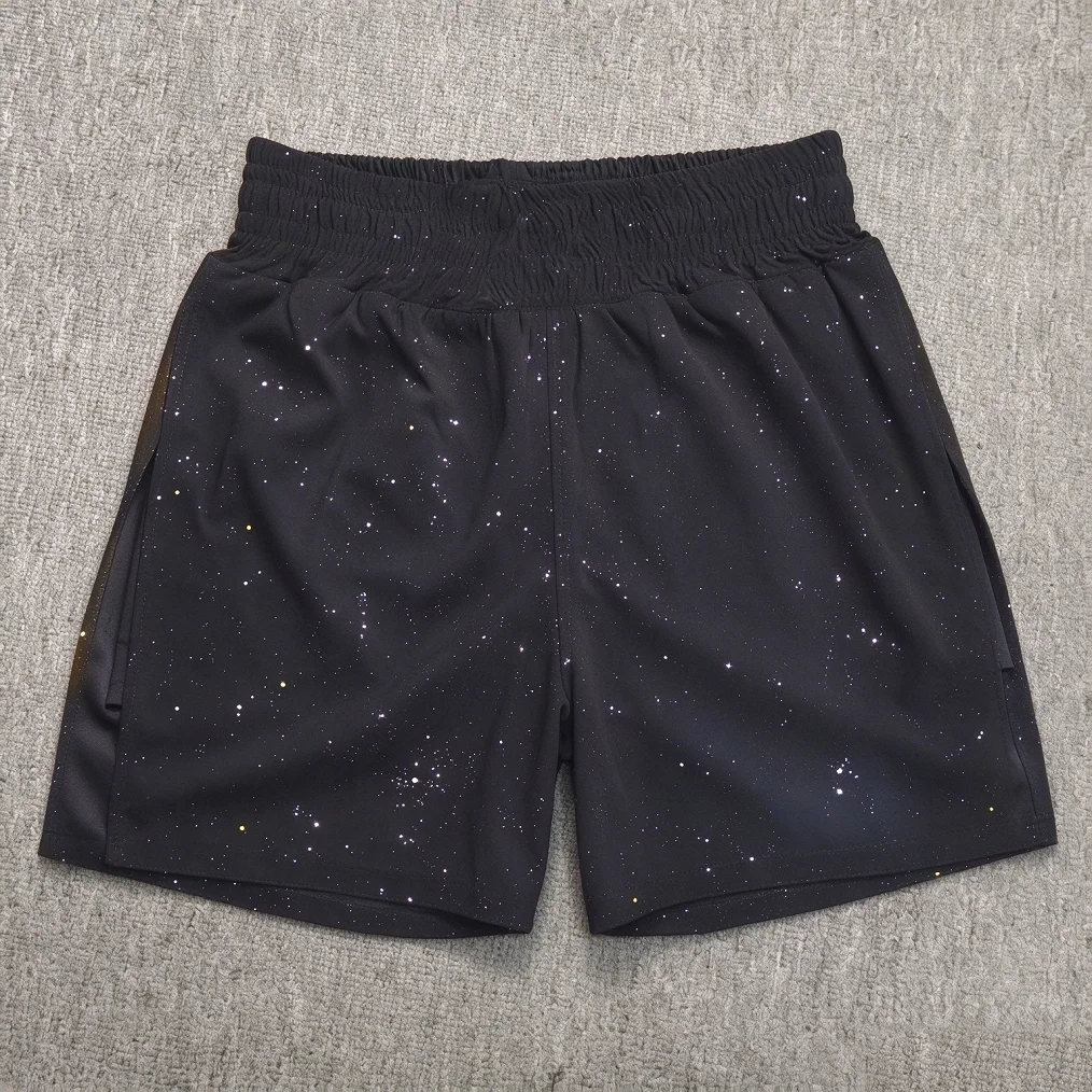 Professional Boxing Shorts Velvet Holographic Sequin Fight Trunks Muay Thai Pants Martial Arts Competition Performance Uniform