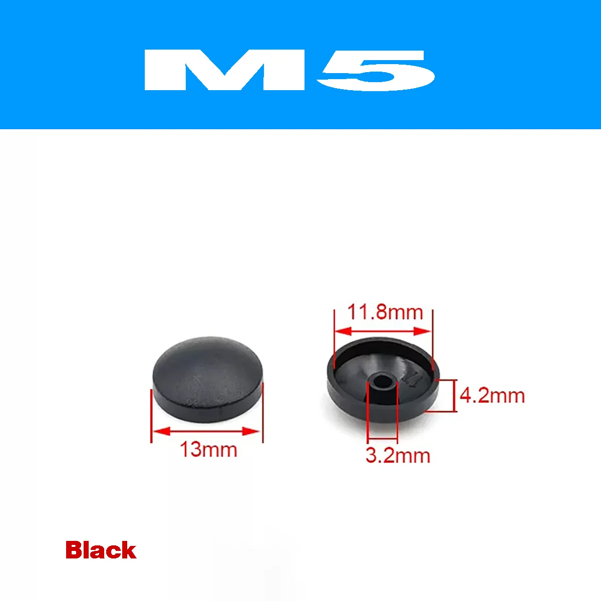 Hongtu M5 M6 Round Head With Gasket, Hexagonal Screw Cap/Plastic Ugly And Dustproof Cap
