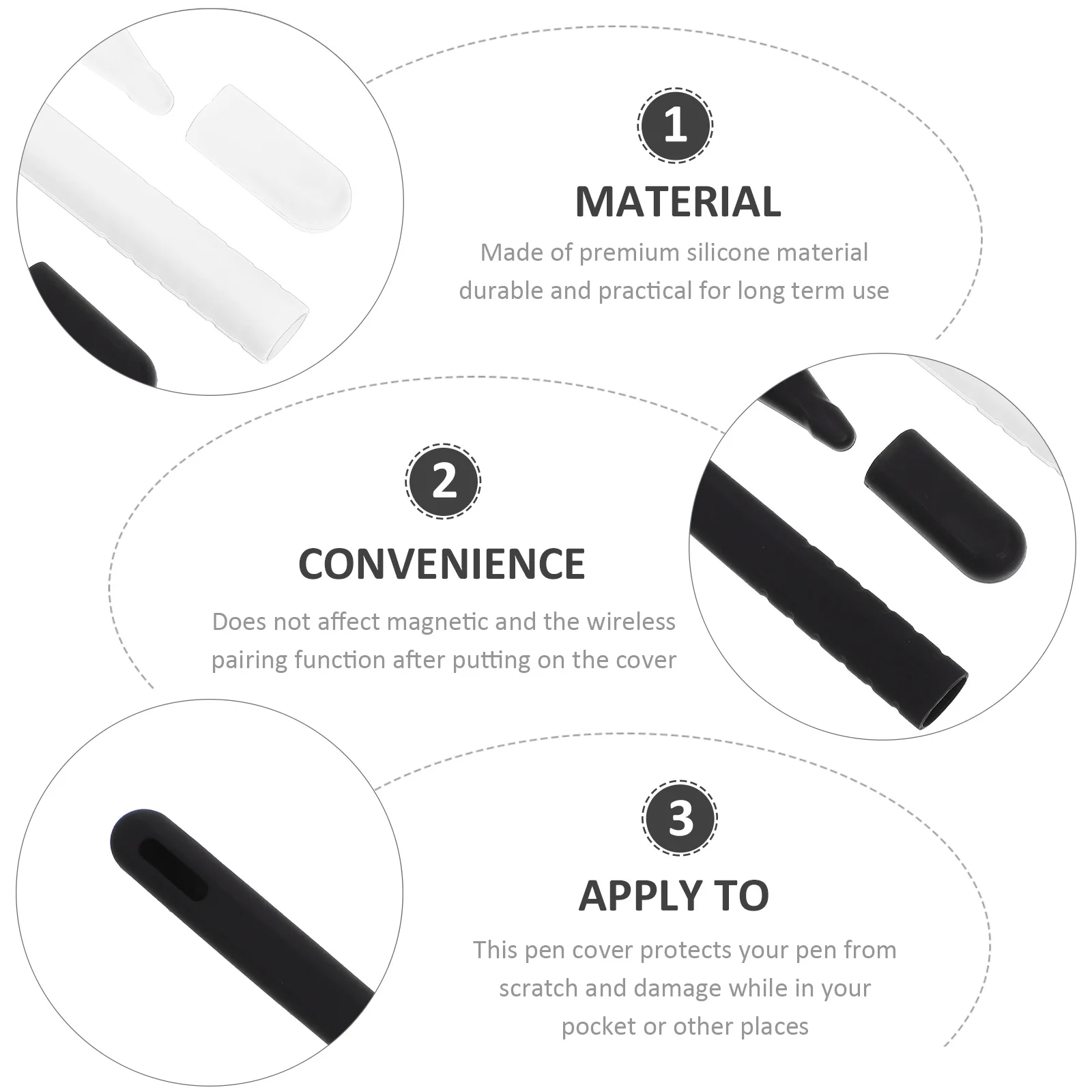 Pcs Silicone Pen Sleeve For 2 Premium Protective Cover Durable Stylus Protector Pencil Sleeve Pencil 2 Protective Covers