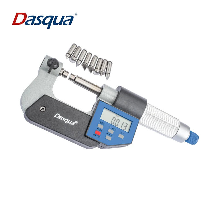 Dasqua 25-50mm Stainless Steel Universal Digital Micrometer Price Interchangeable Anvils