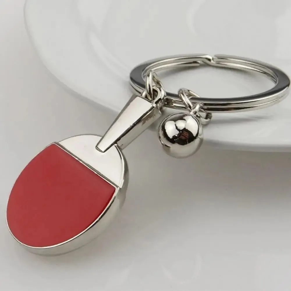 Mini Pingpong Bat Ball Keychain Zinc Alloy Jewelry Gifts Mini Pingpong Bat Keyring Keychain Creative Table Tennis Key Chain
