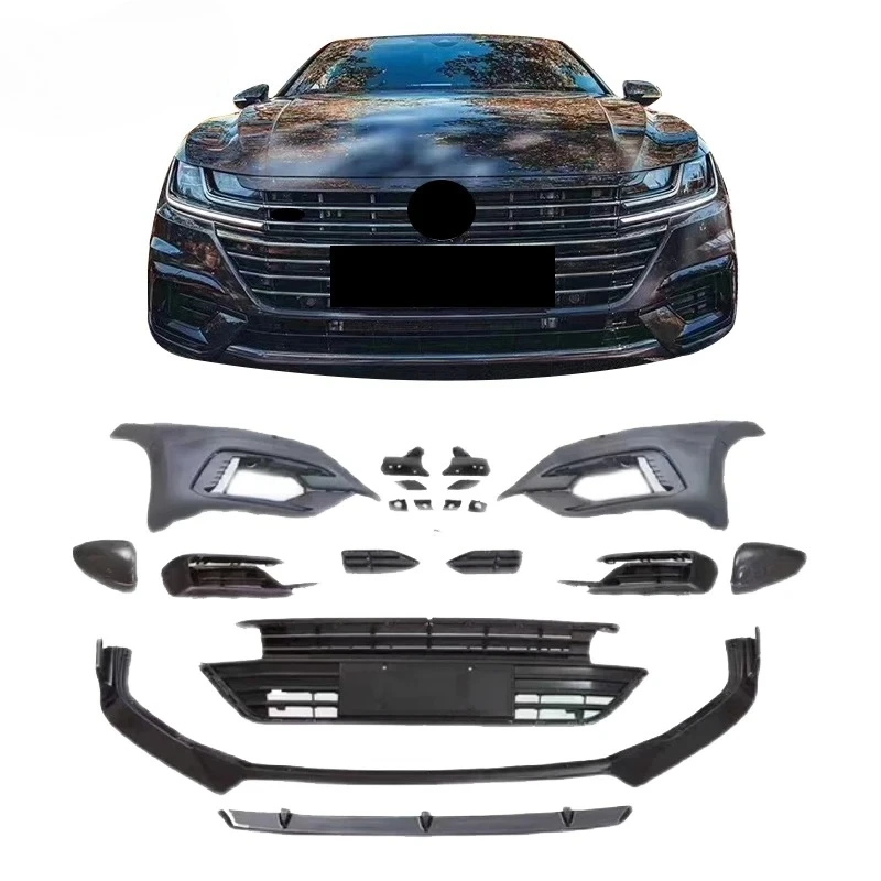 

Bodykit передний бампер, боковая юбка, задняя передняя губа, решетка R для Volkswagen 2018-2021, новый модифицированный R-Line Cc