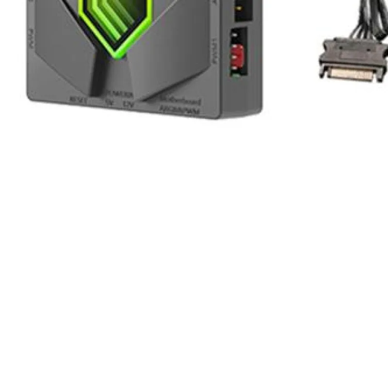 

ARGB and PWM HUB PWM Fan Hub Splitter with Remote SATA Power Supply Cable 5V/3PIN ARGB Case Fan Hub ARGB Splitter for PC Chassis
