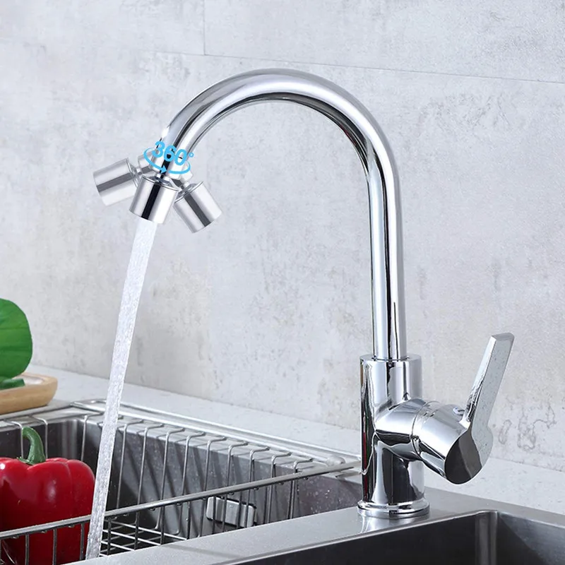 360° Rotary Kitchen Faucet Spray Head Filter washbasin Splash proof Adapter 2 Mode adjustable Kitchen Sink Faucet Aerator