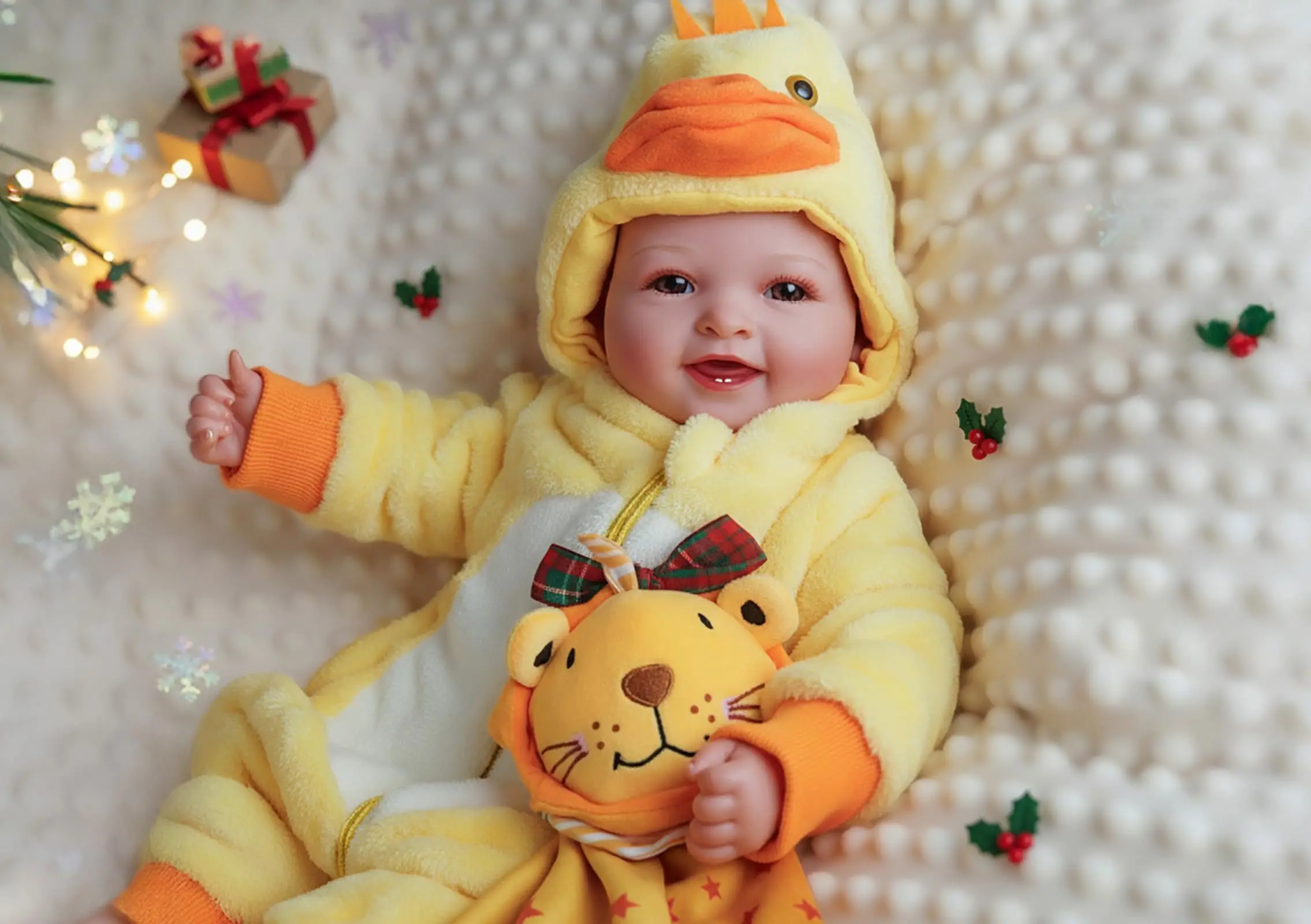 BABESIDE Lekki zestaw lalek dla dzieci – Realistyczna, miękka lalka o wysokości 38 cm dla dziewczynek, łatwa do przenoszenia i przytulania – Zabawa w udawanie i prezent dla maluchów