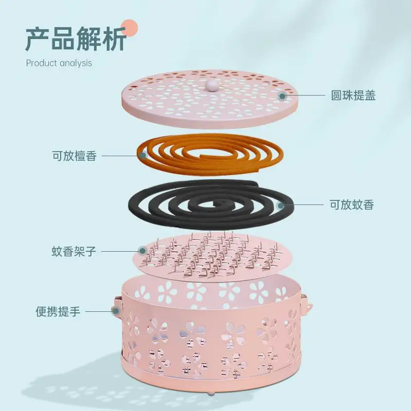 Mosquito coil rack Indoor household fireproof aromatherapy stove Large mosquito coil stove Mosquito coil tray holder bracket