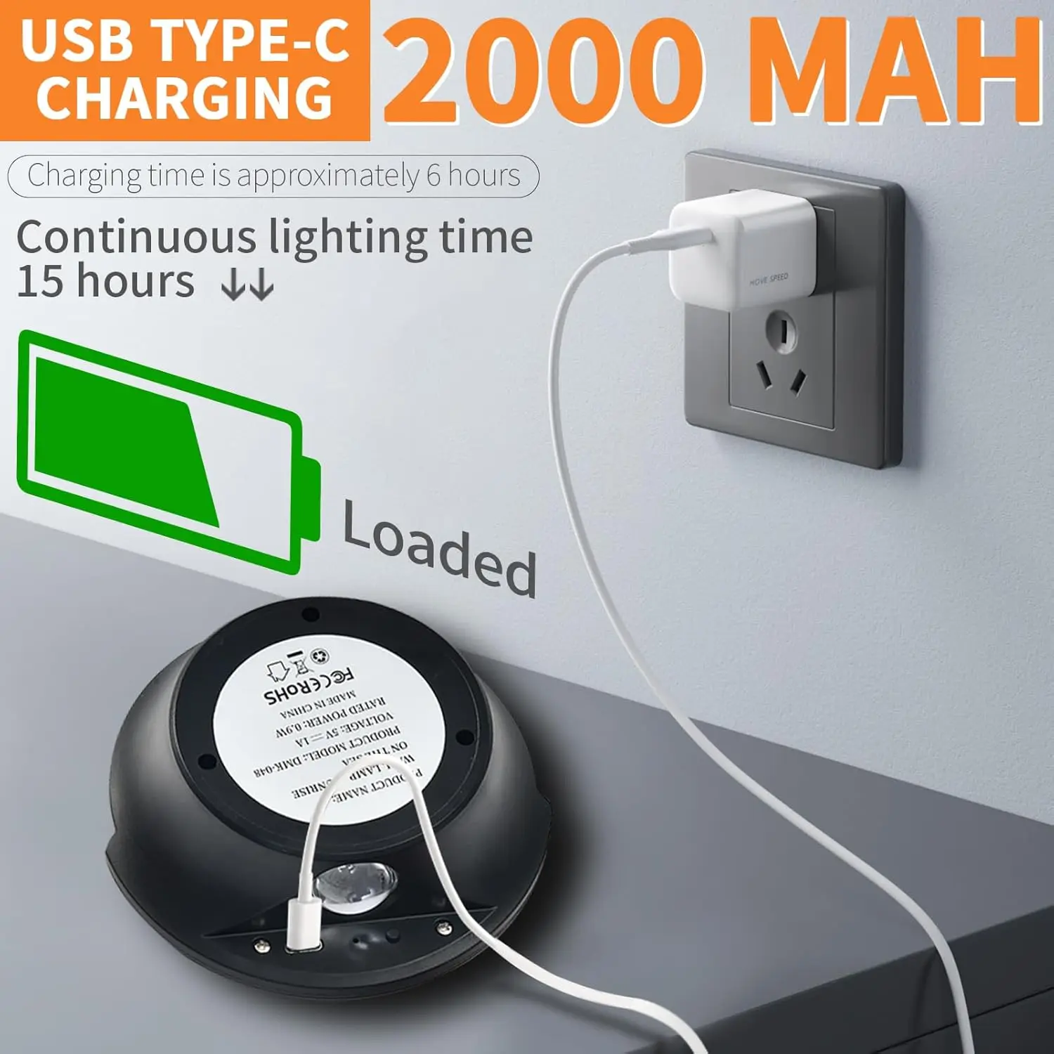 XIAOMI مصباح الليل مع محس حركة 2000mAh قابلة للشحن LED حتى أسفل الجدار ضوء أضواء لاسلكية مغناطيسية لغرفة النوم السرير