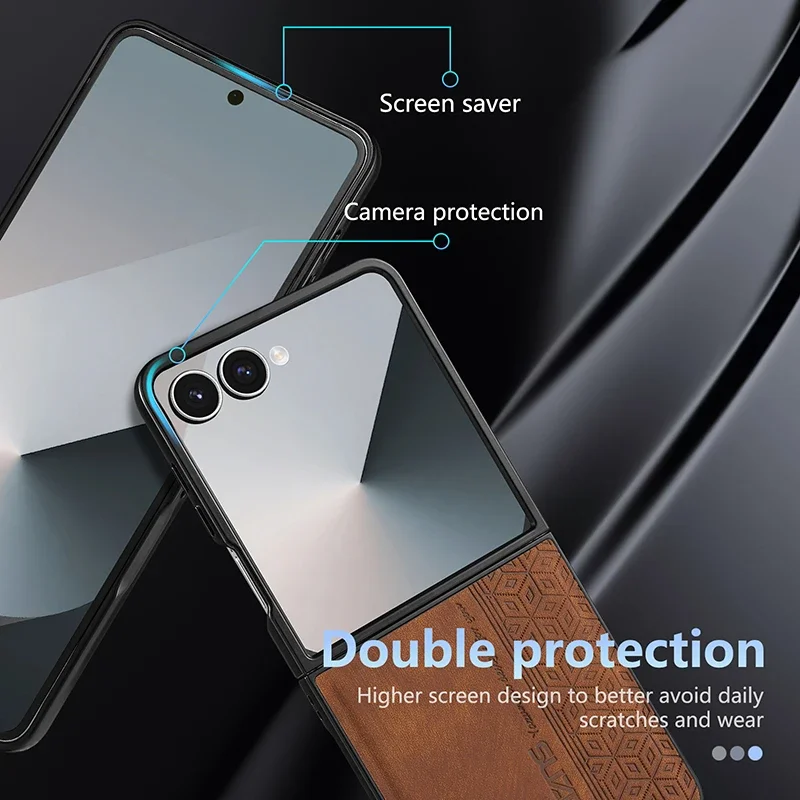 حافظة لهاتف سامسونج جالاكسي Z Fold7 5G حافظة فاخرة من جلد البولي يوريثان غطاء خلفي واقٍ لهاتف سامسونج جالاكسي Z Fold7 5G #2