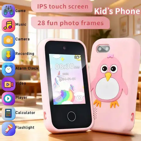 Children Phone Educational Toys MP3 Music Player Games Musical Toy Baby Mobile Selfie Camera Toys for Kids Birthday Gifts