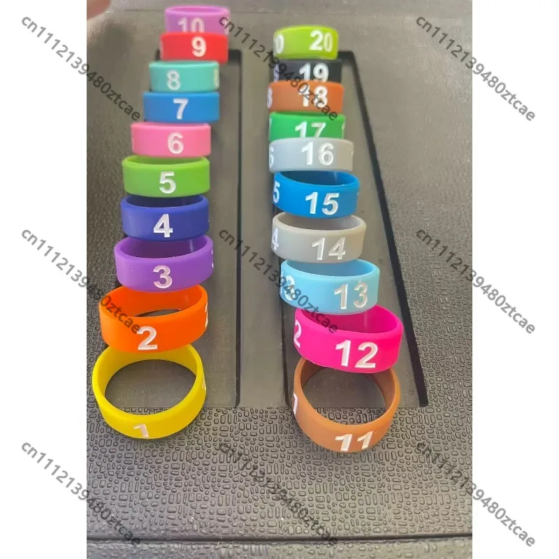 Wireless Microphone Number Tag, Elastic Silicone & Plastic Number Marking Ring, Universal Identifier Collar for Stage