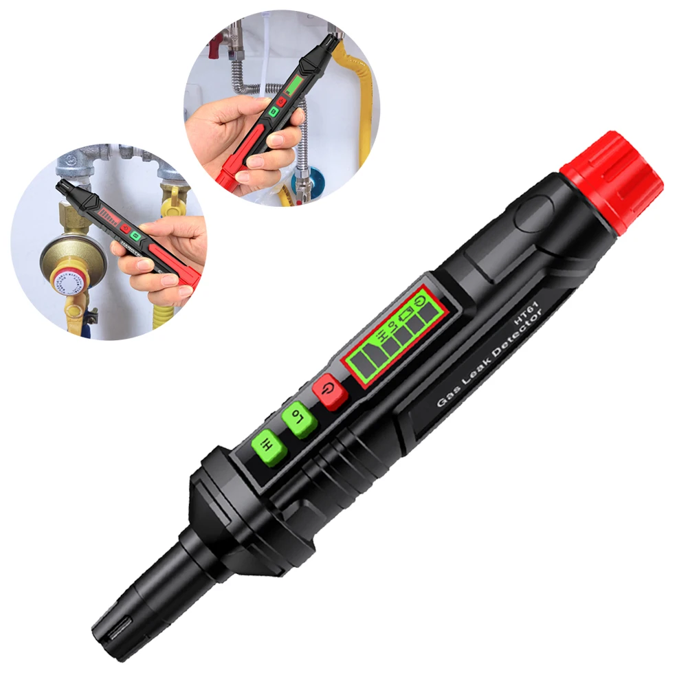 HT61 Portable Flame Leak Detector Efficient Detection Convenient for Detecting Methane Natural Gas Propane and More