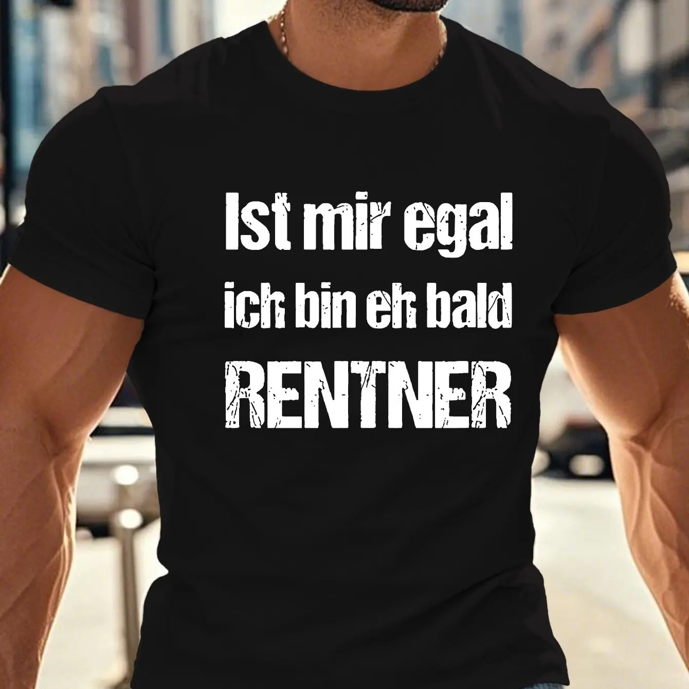 German Quote Ist Mir Egal Ich Bin Eh Bald Rentner T Shirt Men Funny Retirement Tee Casual Short Sleeve Tops