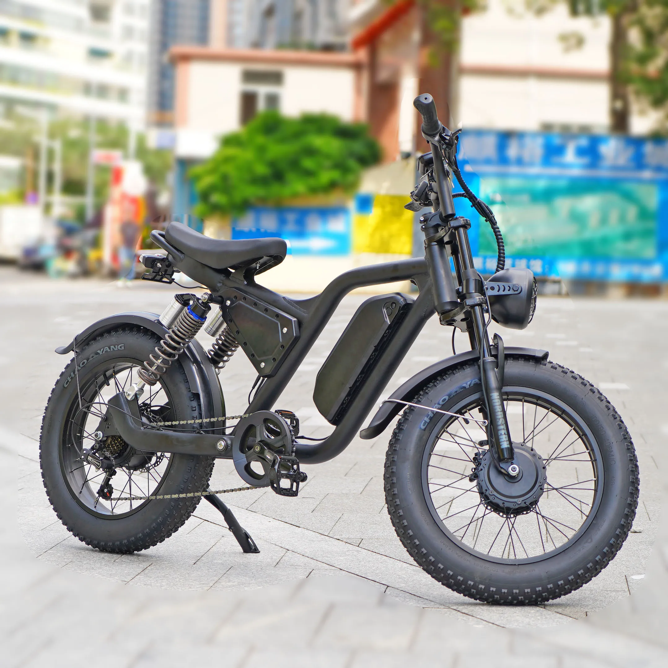 

1500W Dual Motor E Bike Electric Road Bike Aluminum Alloy 20x4 Inch Fat Tire 7 Speed Electric Bicycle Electric Mountain Bike