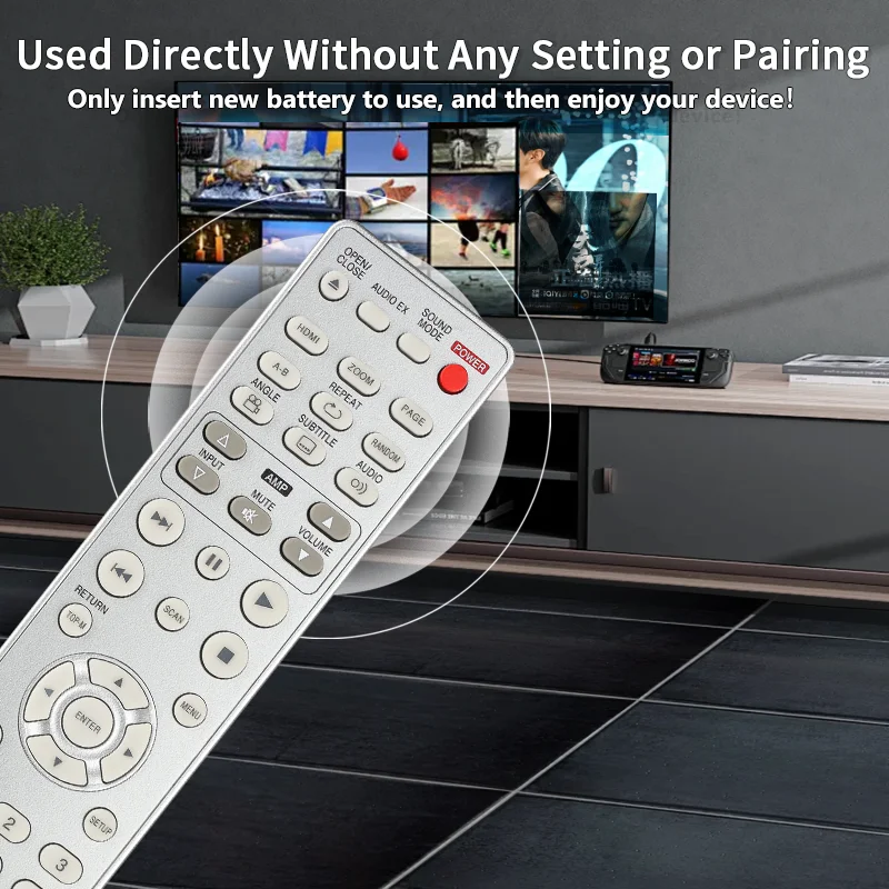 RC001DV For Marantz Remote Control Replacement, For Marantz DVD Player DV3002 DV4001 DV4001/N1B DV4001/N1S DV4001/U1B DV7001 VC6