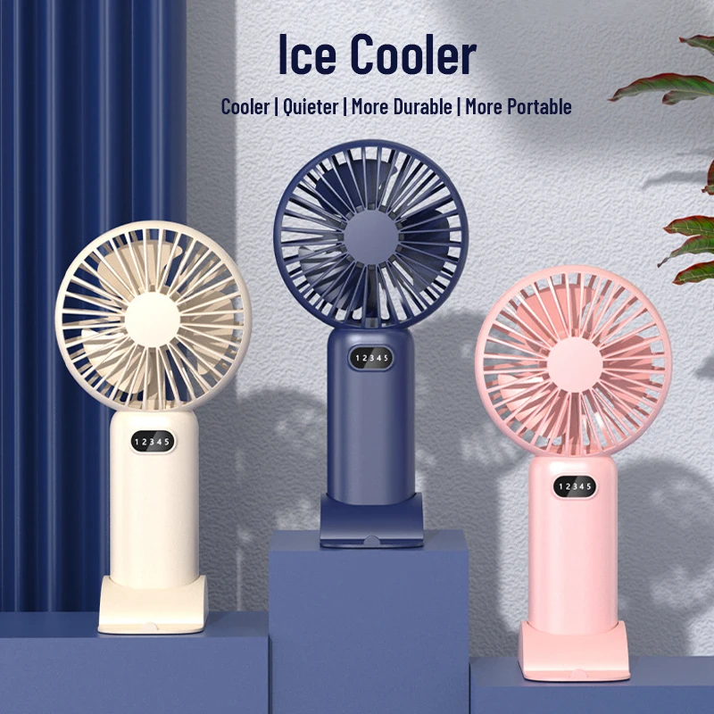 

Portable Hand-Held Fan Mini USB Students Fan Air Cooler 5 Speed Office Desktop Multifunctional Small Electric Fan