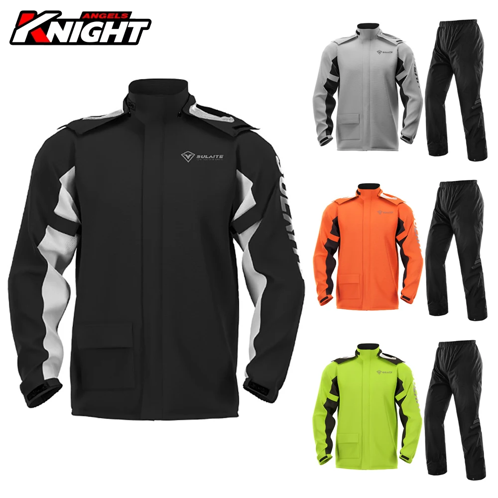 Motorcycle Riding Raincoat Outdoor Riding Waterproof Full Body Split Raincoat Reflective Motorbike Raincoat Suit Moto Clothing