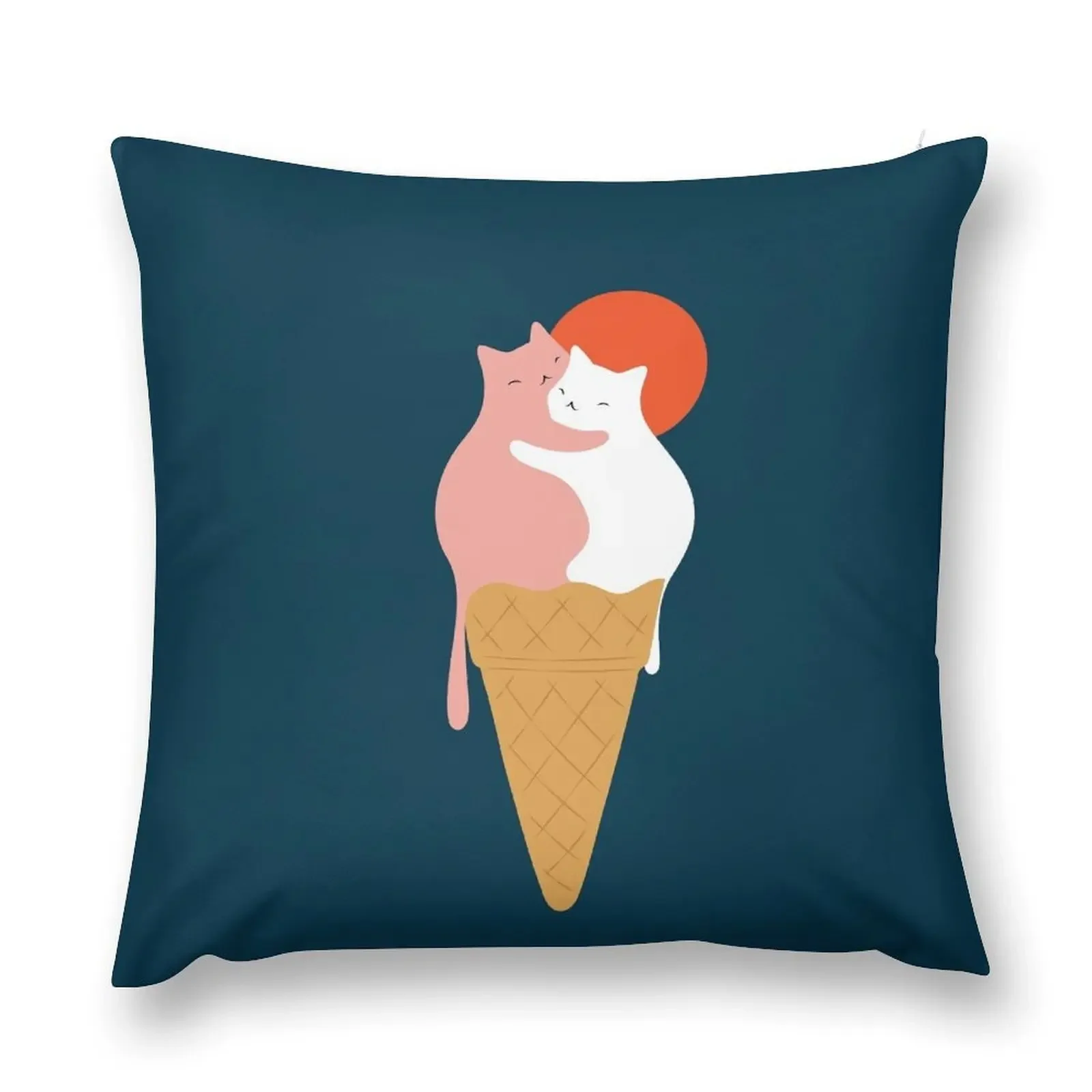 Cat Landscape 145: Strawberry and Vanilla Throw Pillow Pillow Cases ornamental pillows Sofa Cushions Cover pillow