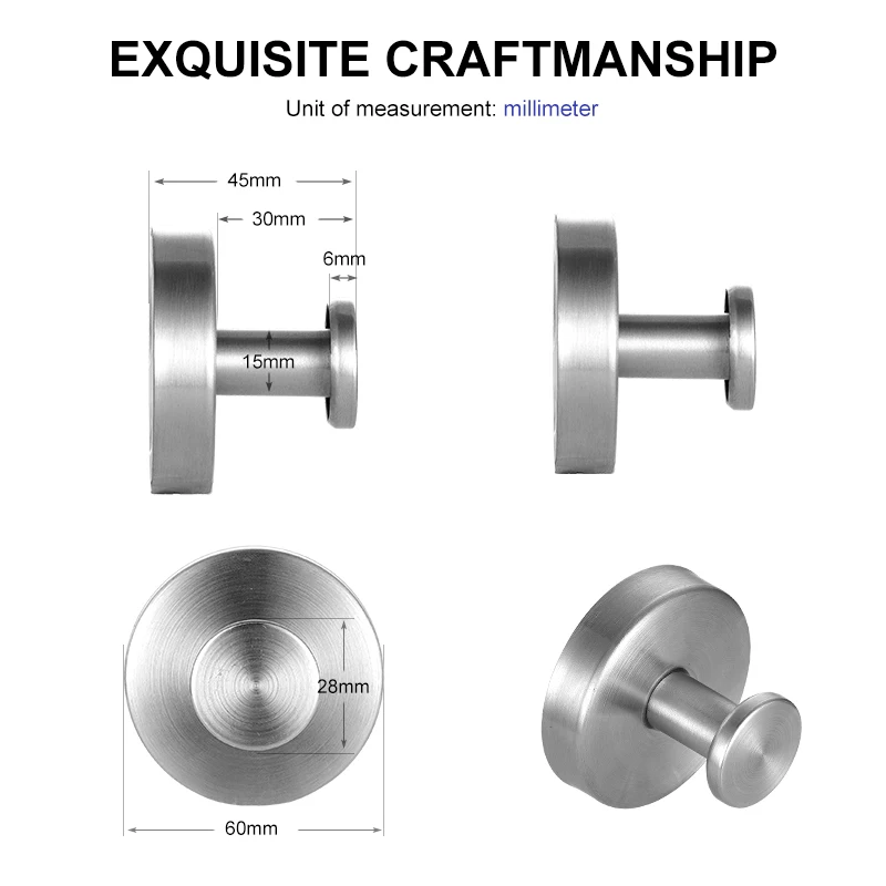 Reusable Stainless Steel Suction Cup Hook Waterproof Wall Mount Hooks Punch-free Kitchen Bathroom Wall Hanger Towel Clothes image 6