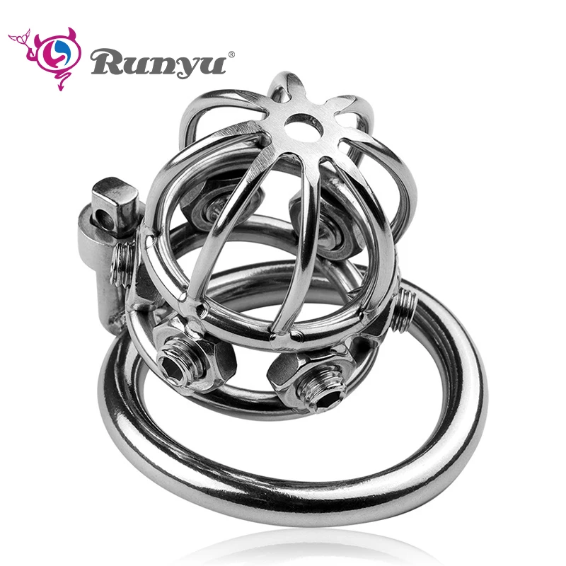 Stainless Steels Chastity Lock Men\'S Adult Bondage and Abstinence Metal Willow Nail Dildo Lock Obligatory Penis Chastity Cage